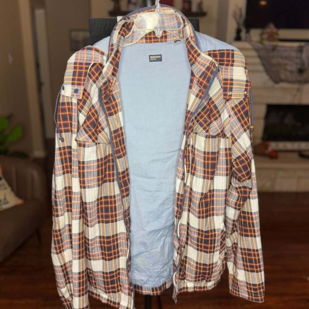 Burkman Bros Plaid Full-Zip Jacket, Lightweight for Men